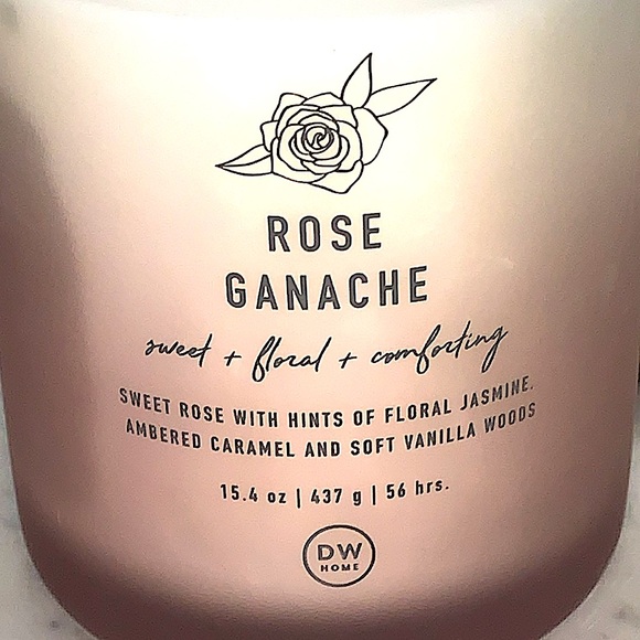 DW HOME CANDLE ROSE GANACHE 2 WICK RICHLY SCENTED NEW - Picture 3 of 4